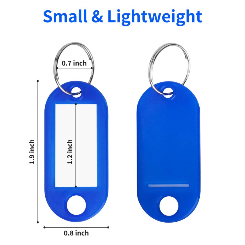Cuttte 50 Pack Plastic Key Tags with Container, Key Labels with Ring and Label Window, 10 Colors - Image 5